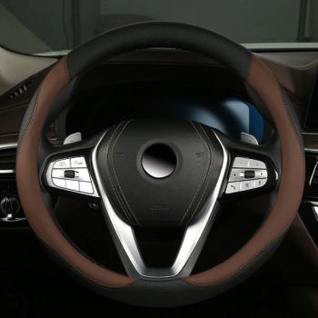 Custom Auto Car Universal PU Leather Car Steering Wheel Cover - Enter Link Services Co., Ltd Gz - China