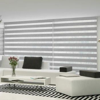 Classical Roller Blind Double Layer Fabric Polyester Aluminium Curtain Track Zebra Shades - Shanghai Wellsource Industrial Co., Ltd. - China
