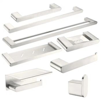 Household Bathroom Accessories Set Brushed Nickel Clothes Hook Towel Rack - Fuzhou Yinshengwang Sanitary Ware Co., Ltd. - China