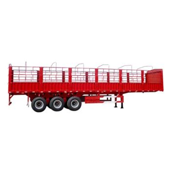 China Factory Direct Sale 3-Axle Fence Semi Trailer 50 Ton Steel Cargo Transport for Semi Truck - Shandong Yicheng Import and Export Co., Ltd. - China