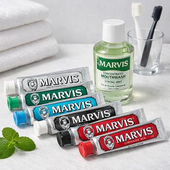 Marvis Whitening Mint Toothpaste  Marvis Classic Strong Mint Toothpaste  Marvis Aquatic Mint Toothpaste  Marvis Cinnamon Mint Toothpaste - Cosmetics Ltd - France