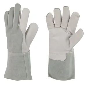 Cow Grain Leather Palm and Split Leather Back Welder Welding Safety Work Glove - Beihai Kingsky Enterprise Co., Ltd. - China