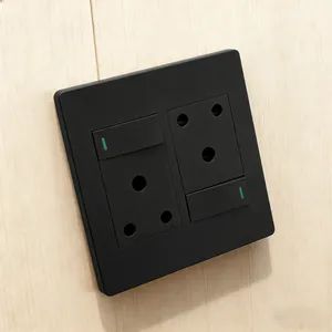 Best Price Black PC Material Wall Switches Sockets Modules for South Africa - Wenzhou Hunk Electric Technology Co., Ltd - China
