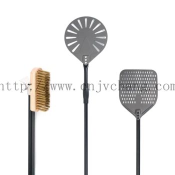 Perforated Hard Anodized Aluminum Round Pizza Peel Turning Peel with Holes Aluminun Handle Pizza Baking Tools - Omake (Nanjing) Kitchenware Co., Ltd. - China