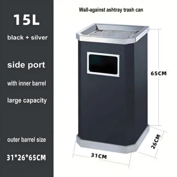 Rectangle Ashtray Trash Can Indoor Stainless Steel Garbage Can Hotel Cinema Waste Bin Dustbin - HONGKONG FORME ELECTRONIC CO., LIMITED - China