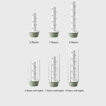 Outdoor Indoor Home Vertical Farming Growing Tower for Vegetable Garden Aeroponics Tower with Light Hydroponics System - Anhui Tpack Import&Export Co., Ltd - China