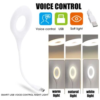 Flexible Voice Control USB Night Light Portable Smart Table Lamp for Bedside Book Reading Night Light Lamps - Shenzhen Haizhi Trading Company Ltd. - China