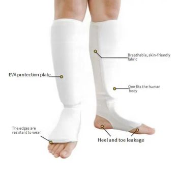 Muay Thai Padding Elastic Material Shin Pads in Step MMA Shin Protector Boxing Kick Shin Protectors - Shenyang Sinobudo Sporting Goods Co.,Ltd. - China