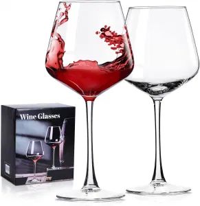 Red Wine Glasses 16oz 480ml Long Stem Stemware Wine Glass Goblets Clear Red Wine Glass for Apothic Dark Roscato Rosso Dolce - KKS Enterprises Co., Ltd. Hangzhou - China
