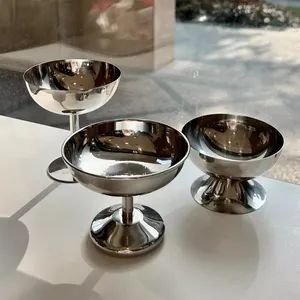 Wholesale 304 Stainless Steel Goblets Hot Sale Ice Cream Cup 200ml Silver Bowl Snack Cup for Bar - Anhui Xianwei E-Commerce Co., Ltd - China