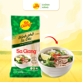 RICE NOODLE Color White Flavor Fragrant Brand Name Sa Giang Net Weight 400 Grams Manufacturer Sa Giang Max. Moisture (%) <10% - Sa Giang - Vietnam
