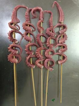 Frozen Squid Tentacles Strings, Squid Skewers Origin China HS Code 030749 Model NO. M-10 Type Cephalopod Trademark - Dacheng International Trade Co., Ltd. - China