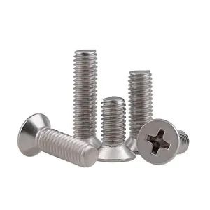 A2-70 304/316 Stainless Steel Csk Head ISO7046 Bolt Philips Cross Recessed Flat Head Machine Screws DIN965 Motorcycle Accessories - Fastener Group (Anhui) Co., Ltd - China