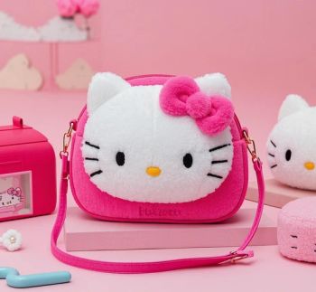 Kitty Plush Toy Messenger Bag Elementary School Girl Doll Bag Cartoon Shoulder Bag - Guangzhou Victory Leather Factory - China