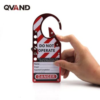 Heavy-Duty Steel Lockout Hasp for Enhanced Equipment Safety Color Red Model NO. M-D25 Trademark QVAND Lock Hole Size - Zhejiang Quandun Imp & Exp Co., Ltd. - China