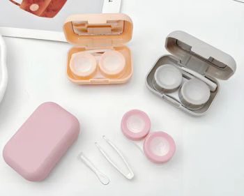 Hot Selling Customize Logo Portable Cosmetic Color Contact Lens Case Set with Tweezers for Contact Lens - NINGBO VITAL INTERNATIONAL TRADING CO., LTD. - China