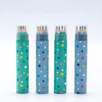 Professional Art Stationery 12 Color Wooden Pencil Drawing Colored Pencils with Colorful Paper Tube - LISHUI WENYU IMP&EXP CO., LTD. - China