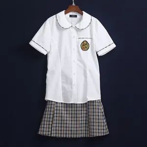 Custom Children International Kindergarten Primary School Uniforms Design Skirt for Girls - Guangzhou Boshi Apparel Co., Ltd. - China