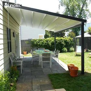 PVC Fabric Motorized Retractable Awning Roof System Origin China Fabric Color White Trademark AlunoTec Fabric Material - GUANGDONG ALUNO INDUSTRY CO., LTD. - China