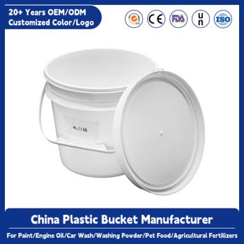 Small Food Grade Round with Lid/Handle Plastic Barrel Buckets for Water/Paint/Food Packaging/Liquid Chemicals - Enlightening Plast Co., Limited - China