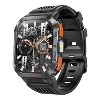 2024 New S50 2.02inch Man Silicone Strap LED Flashlight Outdoor Bluetooth Call Smart Watch Sports Watches Wristband Silicone Bracelet Gift Watch Smartwatch - Shenzhen Jingyun Iot Technology Co.,Ltd - China
