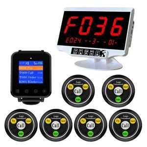 Wireless Patient Call System with 10 Pagers Call Button and Watch Can Set in Spanish French Russian Italian Buzzer Custo - Huakang Medical Technology (Tianjin) Co., Ltd. - China