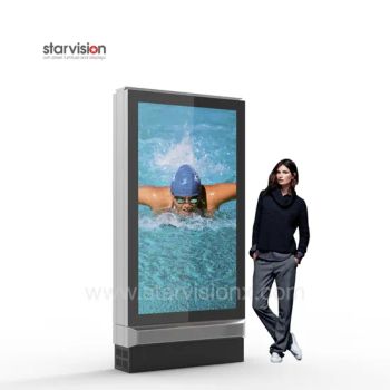 Outdoor Floor Stand Digital LCD Advertising Displays Auto Brightness Control for Transportation Hubs - Shenzhen Star Vision Technology Co., Ltd. - China