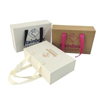 Ribbon Style Spot Flat Folding Paper Box Business Gift Packaging Box - Qingdao Rainbow Packaging Co., Ltd. - China