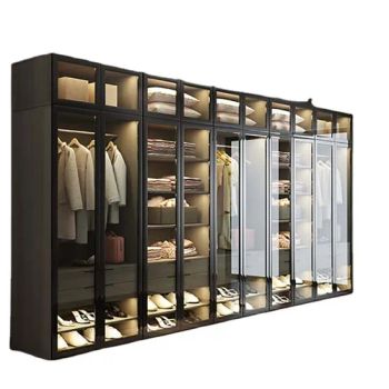 Custom Furniture Price Balom Bedroom Cabinet with LED Lights Glass Door Wardrobe - Hamon Industry CO.,LTD. - China