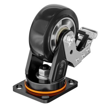 Medium Heavy Duty Industrial Furniture 300kg 1000kg High Load Brake Aluminum Core Rubber Caster Wheel - Hengshui Haoye Co., Ltd. - China