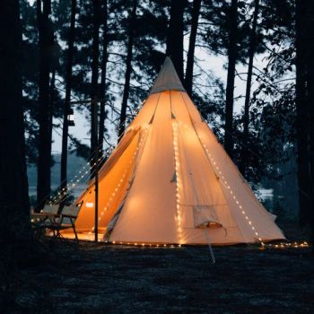 Cotton Indian Rainproof Camping Spire Outdoor Pyramid Family Big Tent - Market Union Co. Ltd. - China