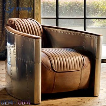 New Modern Living Room Wide Elastic Bandages Reclining Leather Single Sofa Authentic Leather Executive Office Sofa - Foshan Yunqi Furniture Co., Ltd. - China