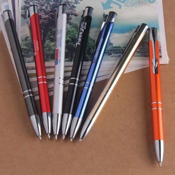 Click Metal Aluminum Ballpoint Pen with Laser Engraving Logo Business Promotion Gift - Shenzhen Jason Yuen Gift Co., Ltd. - China