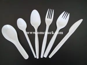 White PP Disposable Tableware Plastic Cutlery - OMC INTERNATIONAL (HK) CO., LIMITED - China