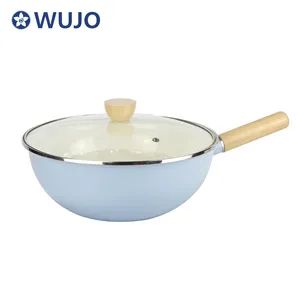 OEM Carbon Steel Enamel Pots Wok 28cm Enamel Cooking Pot Cookware Sets - Hunan Huihong Economic Trading Co., Ltd. - China
