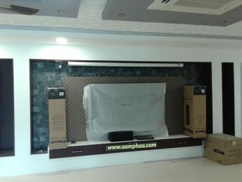 Home Theatre Wall Designs Service Mode Offline Service Location Tamil Nadu Service Duration 1 to 2 Week Service Type Home Theatre Wall - Aamphaa Projects - India