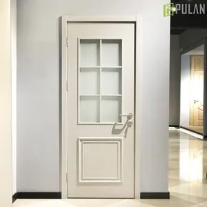 Cost-Effective Lightweight PVC / Painted Finishing Extruded WPC Hollow Flush Glass Door with Stable Supply for Contractors - Shanghai Pulan Decoration Co., Ltd. - China