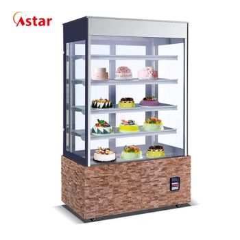 Splendid Vertical 1.8m Cake Cabinet Display Freezer with Marble - Guangzhou Astar Kitchen Equipment Co., Ltd. - China