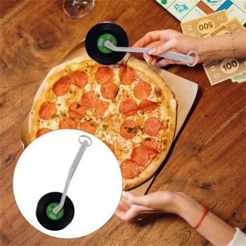 Pizza Wheel Cutter Creative Professional ABS Kitchen Accessories Cookie Cake Roller Record Design Spin Bakeware Wheel Scissor - Yangjiang Jinqi Household Products Co., Ltd. - China