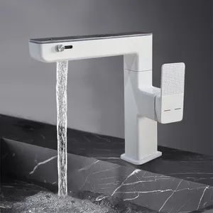 Temperature Digital Display Basin Faucets for Single Handle Lavatory Vanity Faucet Bath Faucet - Ningbo Qili Kitchen and Bath Co., Ltd. - China