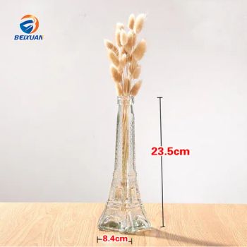 Wholesale New Design Popular Beautiful Decoration Glass Crafts Glass Material Clear Eiffel Sahpe Tower Glass Vase - Ningbo Beixuan International Trading Co., Ltd. - China