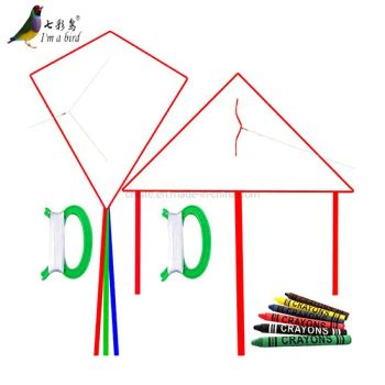 New Outdoor Sport Toys Diamond Blank Drawing Kite with Crayon - Weifang Hengda Kite Manufacture Co., Ltd. - China