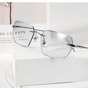 Ultra-Light Frameless Reading Glasses Unisex Fashion Blue Light Blocking Bifocal Progressive Lenses for Men and Women - Wenzhou Yangming Eyewear Accessories Co., Ltd - China