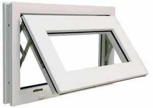 White Frame UPVC Awning Window Vertical Modern 1Y Soundproof Heat Insulation A Security - Reaching Build Co., Ltd. - China