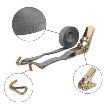 Customizable 1" 25mm Ratchet Tie Down Straps for Truck Cargo Lashing Belt J-Hook Ratchet Strap Tie-Downs - LINYI LEIAO RIGGING CO.,LTD - China