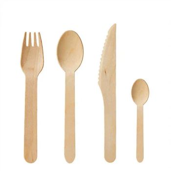 Degradable Spoon/Fork/Knife Disposable Wooden Environmental Friendly Tableware - Hangzhou Meshine Import And Export Co., Ltd - China