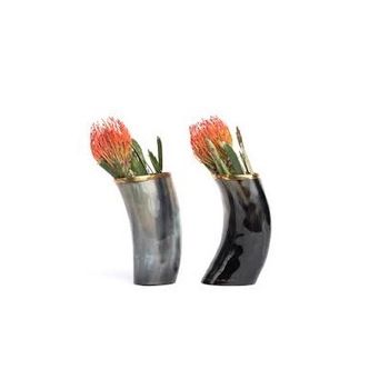 Horn Flowers Vases Large Size Desktop Decoration Vase Simple Hand Made Stone At reasonable rate - HADIYA NOOR HANDICRAFTS - India