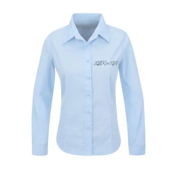 Custom Formal Bussiness Shirts for Women Cotton Classical Long Sleeved Women's Blouses - Yiwu Kamu Garment Co., Ltd. - China