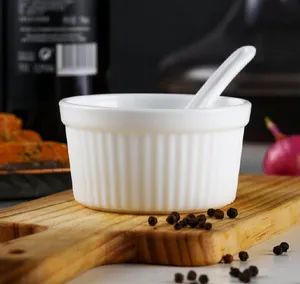 Elegant 250ml Opal Glassware Dessert Bowl with Stylish Stripes - Feiya Group Co., Limited - China