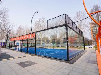 Osi Panoramic Padel Court China Manufacturer Mobile Style Paddle Tennis Court with Safety Tempered Glasses Portable Pala Padel - Nanjing Osi Technology Co., Ltd. - China